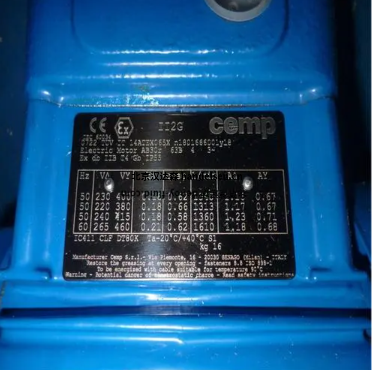 CEMP防爆電機AC35r 71B 4 B35 3F的應用參數