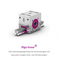 LEANTECHNIK 齒條齒輪箱lifgo?系列，有三種尺寸可供選擇