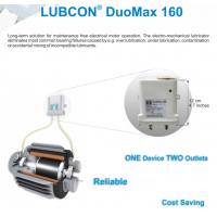 LUBCON DuoMax 160 堅固耐用的雙點(diǎn)潤滑裝置，用于電機的長(cháng)期潤滑